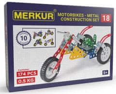 Merkur Stavebnica 018 Motocykle, 174 dielov, 10 modelov