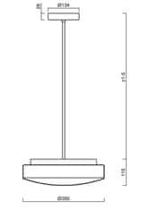 OSMONT OSMONT 61560 EDNA P3 závesné sklenené svietidlo biela IP40 4000 K 14W LED