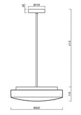 OSMONT OSMONT 61072 EDNA P4 závesné sklenené svietidlo biela IP40 3000 K 20W LED