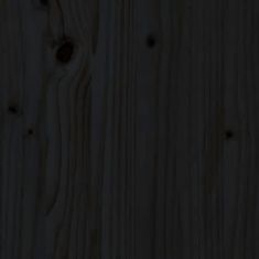 Vidaxl Konzolová skrinka čierna 60x34x75 cm masívna borovica