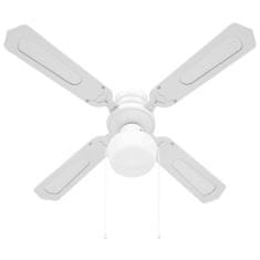 Vidaxl Stropný ventilátor s osvetlením 106 cm biely