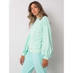 Ex moda Dámska mikina s výstrihom na chrbte NATALEE mint green EM-BL-625.90_373072 M