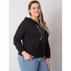 RELEVANCE Dámska hladká plus size mikina ELISA black RV-BL-7179.27_381219 Univerzálne