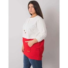 RELEVANCE Dámska mikina plus size SIRA ecru-red RV-BL-6845.51P_381523 Univerzálne