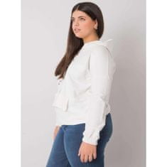 RELEVANCE Dámska plus size mikina na zips KAYLEE ecru RV-BL-7179.27_381306 Univerzálne