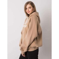 Ex moda Dámska oversize mikina s kapucňou ALICE dark beige EM-BL-651__1.21X_378099 S-M