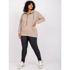 RELEVANCE Dámska plus size mikina s dlhým rukávom AMANDA beige RV-BL-7099.60_383811 Univerzálne