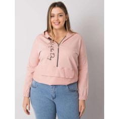 RELEVANCE Dámska hladká plus size mikina ELISA pink RV-BL-7179.27_381235 Univerzálne