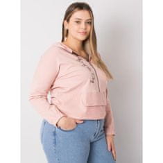 RELEVANCE Dámska hladká plus size mikina ELISA pink RV-BL-7179.27_381235 Univerzálne