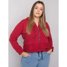 RELEVANCE Dámska mikina KAYLEE plus size burgundy RV-BL-7179.27_381284 Univerzálne