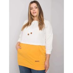 RELEVANCE Dámska mikina plus size SIRA ecru-yellow RV-BL-6845.51P_381524 Univerzálne