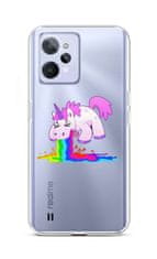 TopQ Kryt Realme C31 silikón Rainbow Splash 74362