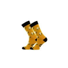 Crazy Socks Pánske ponožky Prines mi pivo, žlté, 1 pár, veľkosť 44-47