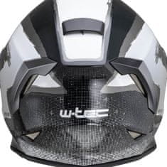 W-TEC Moto prilba Integra Graphic Farba Black-White, Veľkosť M (57-58)