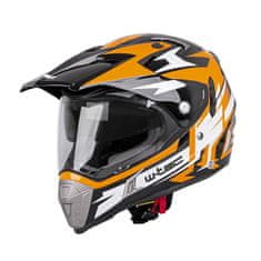 W-TEC Moto prilba Dualsport Farba Fluo Yellow-Blue, Veľkosť M (57-58)