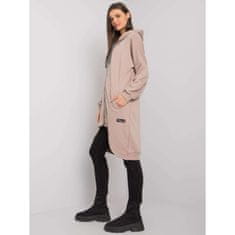 RELEVANCE Dámska mikina s kapucňou JASSALINA dark beige RV-BL-7242.13P_380209 S-M