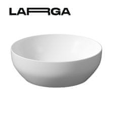 CERSANIT Larga, okrúhle umývadlo na dosku 40x40 cm, biela matná, K677-018