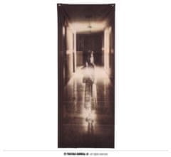 Záves na dvere - dievča - horor Kruh - Halloween - 80 x 200 cm