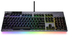 ASUS ROG Strix Flare II Animate tipkovnica, ROG NX Red, PBT, RGB, USB, US SLO, grafitna (90MP02E6-BKUA01)