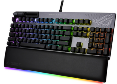 ASUS ROG Strix Flare II Animate tipkovnica, ROG NX Red, PBT, RGB, USB, US SLO, grafitna (90MP02E6-BKUA01)