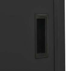 Petromila vidaXL Kancelárska skriňa s posuvnými dverami antracitová 90x40x180 cm oceľ