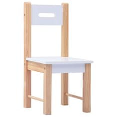 Petromila vidaXL 3-dielna sada detského stola+tabuľa a stoličky, čierno biela