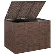 Petromila vidaXL Záhradný box na vankúše z polyratanu 145x100x103 cm hnedý