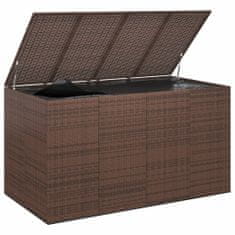 Petromila vidaXL Záhradný box na vankúše z polyratanu 194x100x103 cm hnedý