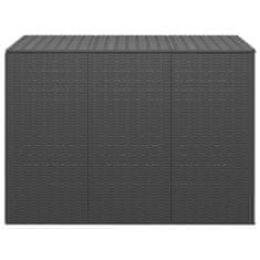 Vidaxl Záhradný box na vankúše z polyratanu 145x100x103 cm čierny