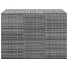 Petromila vidaXL Záhradný box na vankúše z polyratanu 145x100x103 cm sivý