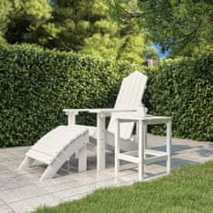 Vidaxl Záhradný stôl Adirondack biely 38x38x46 cm HDPE