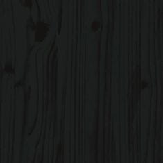 Vidaxl Nástenná skrinka čierna 30x30x80 cm masívna borovica