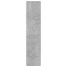 Vidaxl Knižnica/deliaca stena betónová sivá 40x30x135 cm