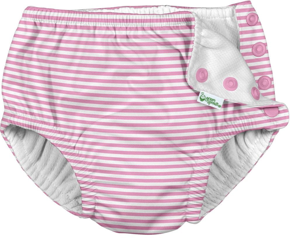 iPlay Green Sprouts Plienkové plavky, PINK STRIPE 6-12M