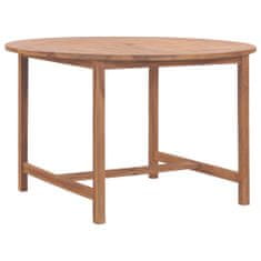 Petromila vidaXL Záhradný jedálenský stôl Ø110x75 cm tíkový masív 