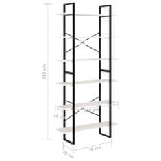 Petromila vidaXL Vysoká skrinka biela 100x30x210 cm masívna borovica 