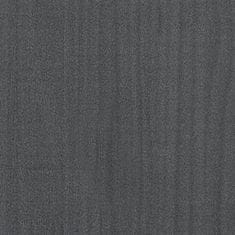 Vidaxl Bočná skrinka sivá 60x36x84 cm borovicový masív