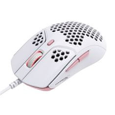 HyperX Počítačová myš Pulsefire Haste / optická/ 6 tlačítek/ 16000DPI - bílá/ růžová