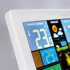 Solight Solight meteostanice, extra veľký farebný LCD, teplota, vlhkosť, tlak, RCC, USB nabíjanie, biela TE81W