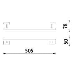 NIMCO Keira KE 22046-26 Držiak na uteráky, 51 cm chróm - Nimco