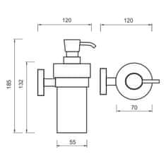 NIMCO Unix UN 13031KN-26 Dávkovač tekutého mydla chróm - Nimco