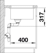 BLANCO ETAGON 700-U 525167 jednodrez bez odkvapu antracit drez pod dosku - Blanco