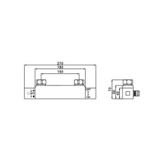 Mexen CUBE Black sprchová batéria-termostatická 77200-70 - MEXEN