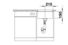 BLANCO ROTAN 400-U 521332 jednodrez antracit drez pod dosku - Blanco