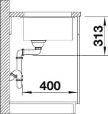 BLANCO SUBLINE 700-U 523442 jednodrez antracit drez pod dosku - Blanco