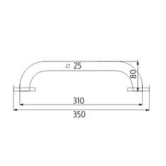 NIMCO NIMCO BM 7035C-26 madlo 25x300 nerez - Nimco