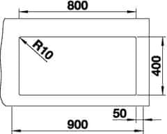 BLANCO SUBLINE 800-U 523141 jednodrez antracit drez pod dosku - Blanco