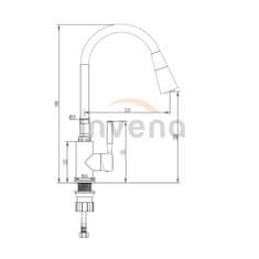 Invena HULA PLUS BZ-85-P04-L Drezová batéria, čierna - Invena