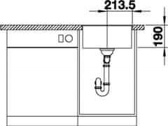BLANCO SUBLINE 400-F 523475 jednodrez bez odkvapu antracit drez do roviny - Blanco