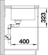 BLANCO SUBLINE 700-U Level 523538 jednodrez antracit drez pod dosku - Blanco